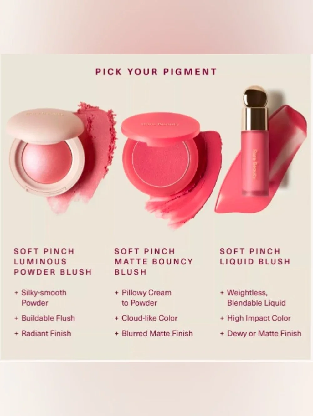 Rare Beauty Soft Pinch Matte Bouncy Blush-Color:Divine -New In Box